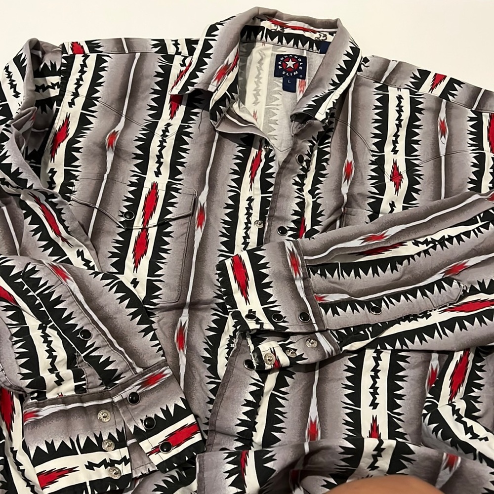 Panhandle Slim western snap button long sleeve Large shirt